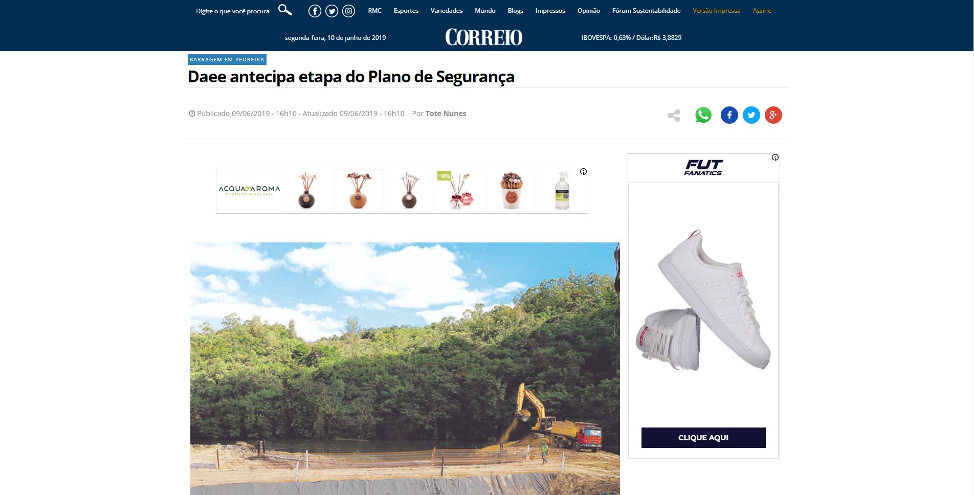 Correio Popular fala sobre reservatórios e plano de segurança
