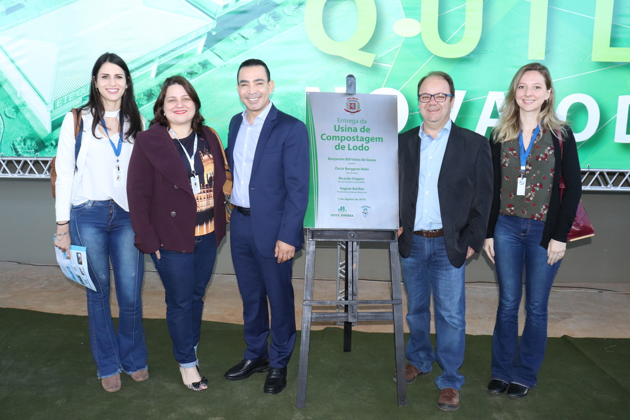 Nova Odessa inaugura pioneira Usina de Compostagem de Lodo de ETE