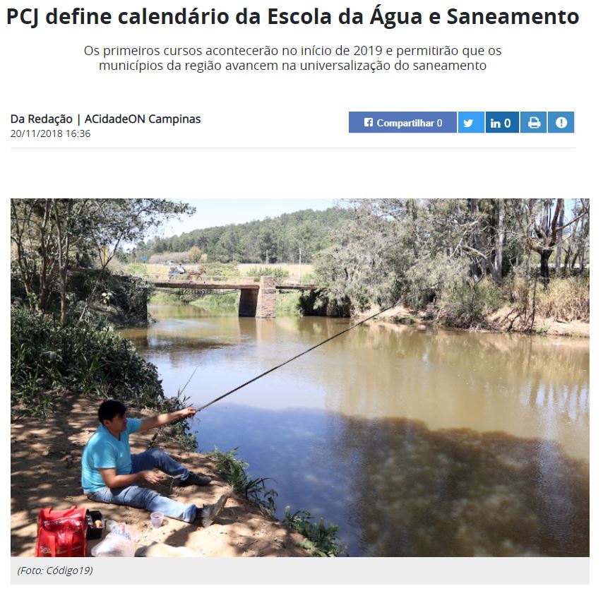 PCJ define calendário da Escola da Água e Saneamento