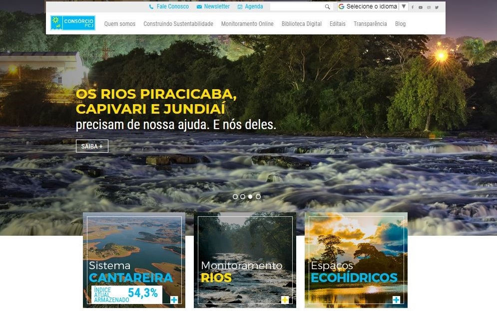 Novo site do Consórcio PCJ já está no ar mais moderno e com navegabilidade aprimorada
