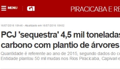 Programa de Proteção aos Mananciais do Consórcio PCJ é destaque no G1