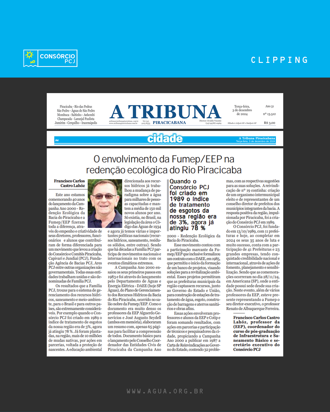 O envolvimento da Fumep/EEP na redenção ecológica do Rio Piracicaba