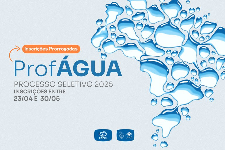 ProfÁgua prorroga inscrições para mestrado sobre gestão e regulação de recursos hídricos
