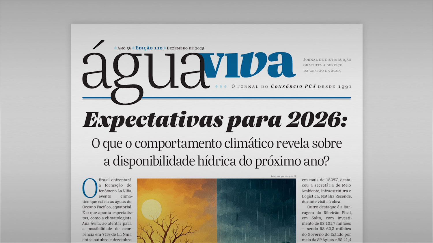 Desafios climáticos para 2026, investimentos em segurança hídrica e inteligência artificial marcam nova edição do Água Viva