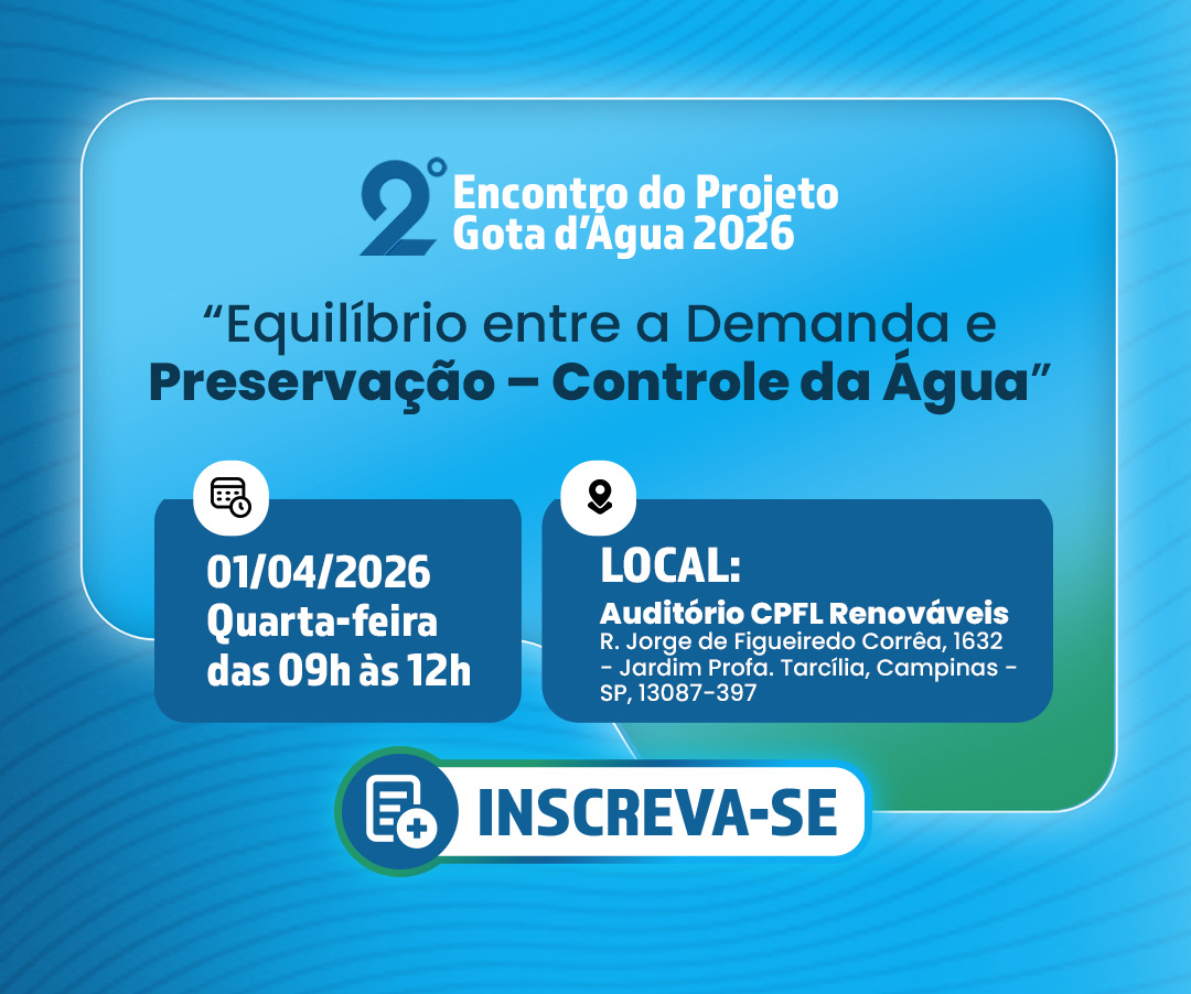 2º Encontro do Projeto Gota d’Água contará com a participação de Comitiva do Chile para exposição de experiências de Educação Ambiental